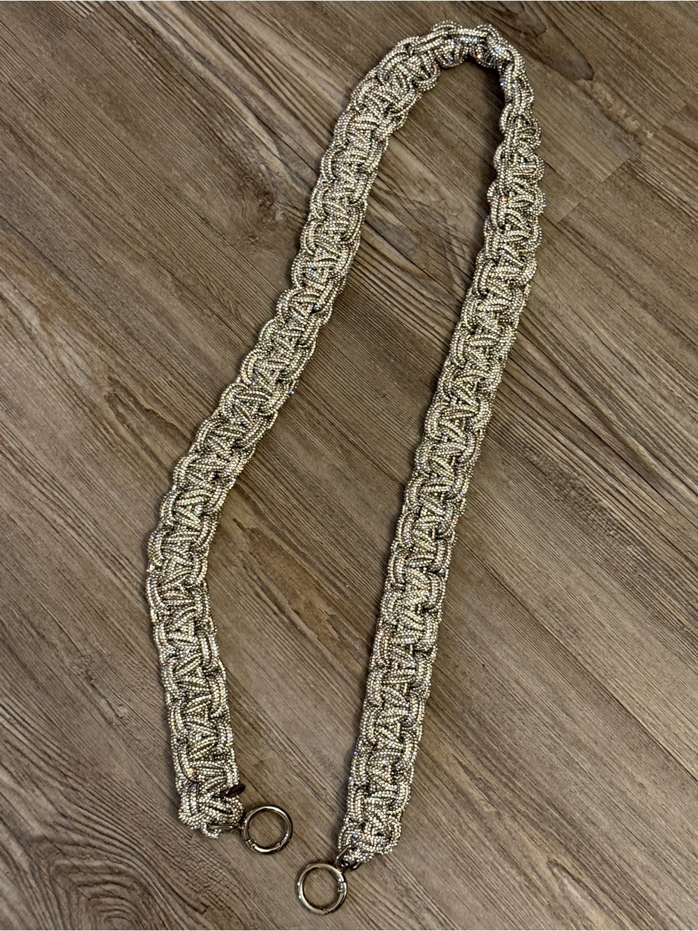 Braided Metallic Rope Belt/Strap in Gold